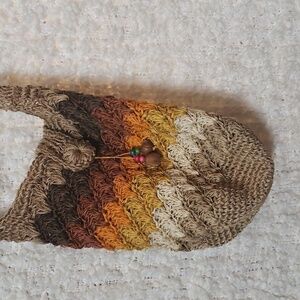 Beautiful handmade bohemian hippie style crossbody of natural fibres